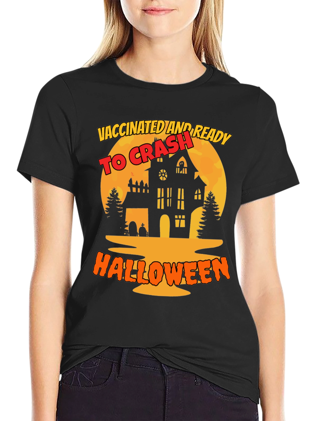 Camiseta Halloween Vacunado y Listo