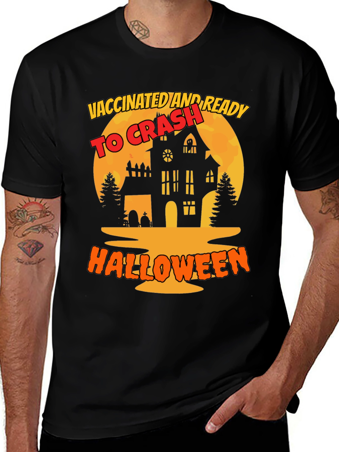 Camiseta Halloween Vacunado y Listo