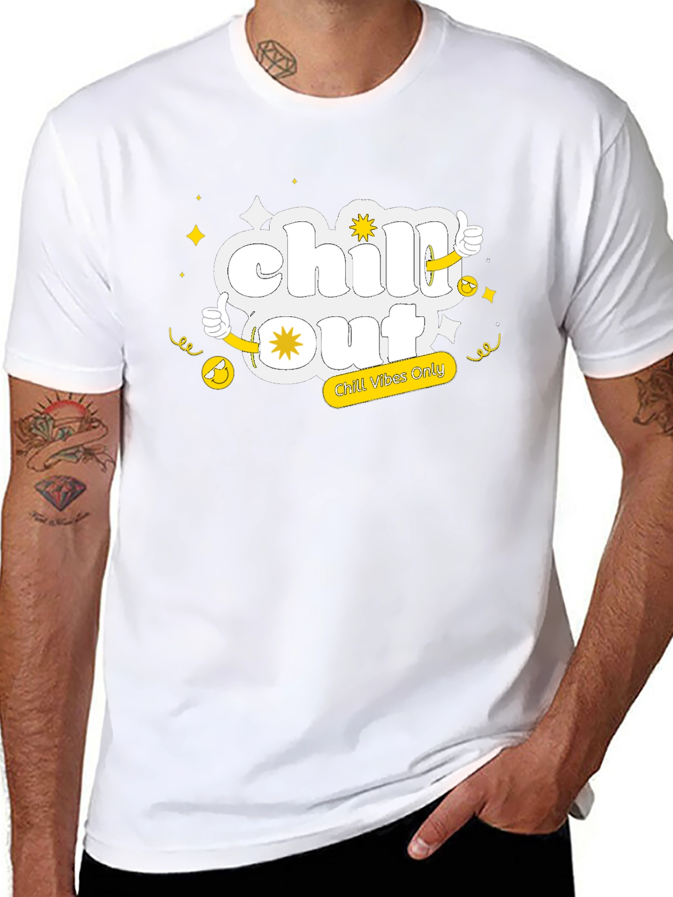 Camiseta Negra Chill Out Vibes