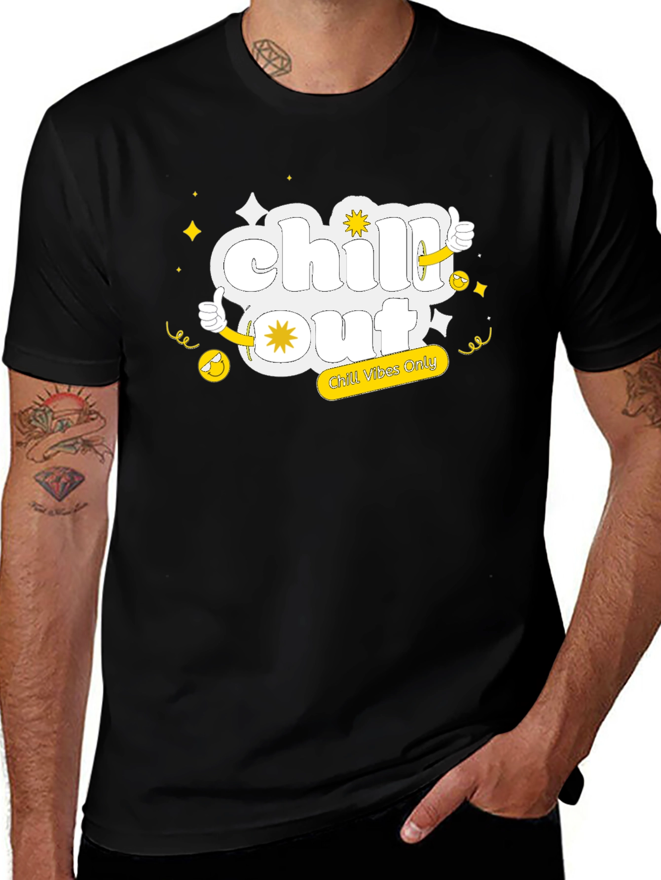 Camiseta Negra Chill Out Vibes