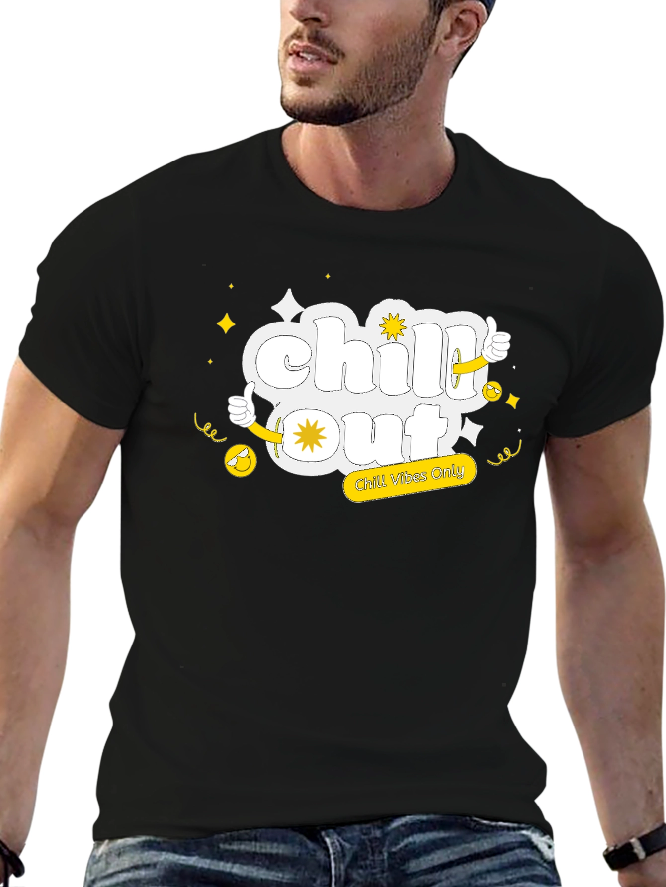 Camiseta Negra Chill Out Vibes