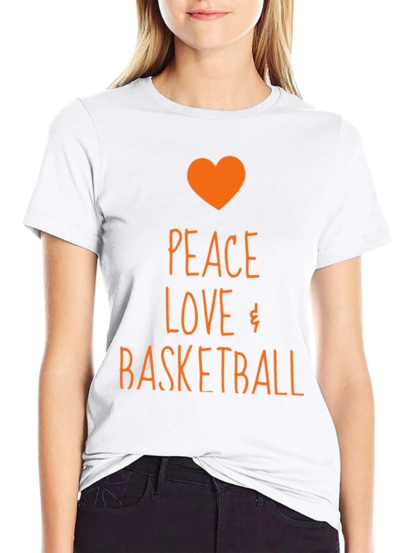 Camiseta Negra Peace Love Basketball