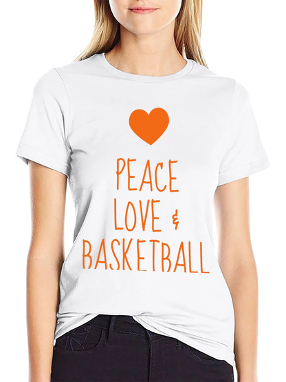 Camiseta Negra Peace Love Basketball