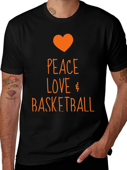 Camiseta Negra Peace Love Basketball