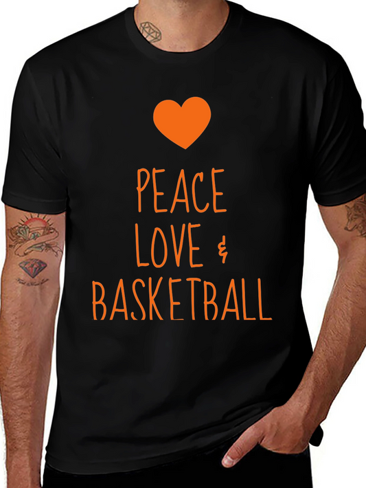Camiseta Negra Peace Love Basketball