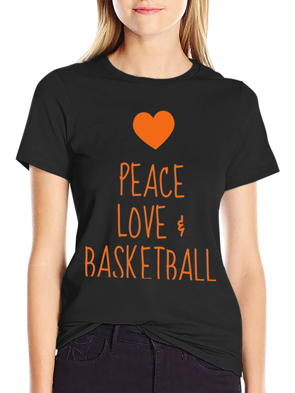 Camiseta Negra Peace Love Basketball