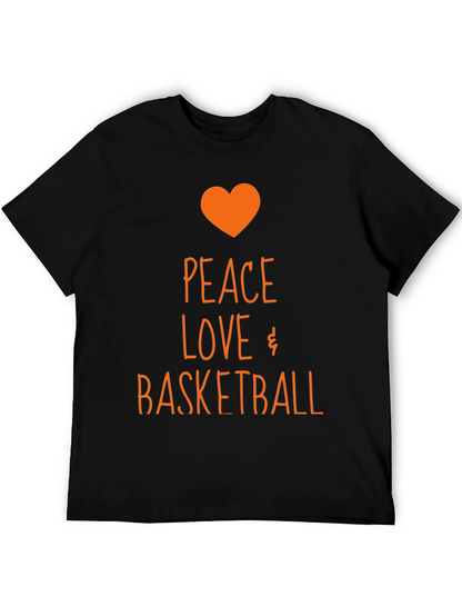 Camiseta Negra Peace Love Basketball