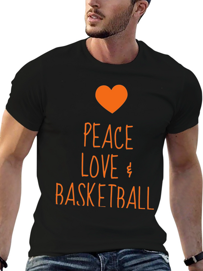 Camiseta Negra Peace Love Basketball