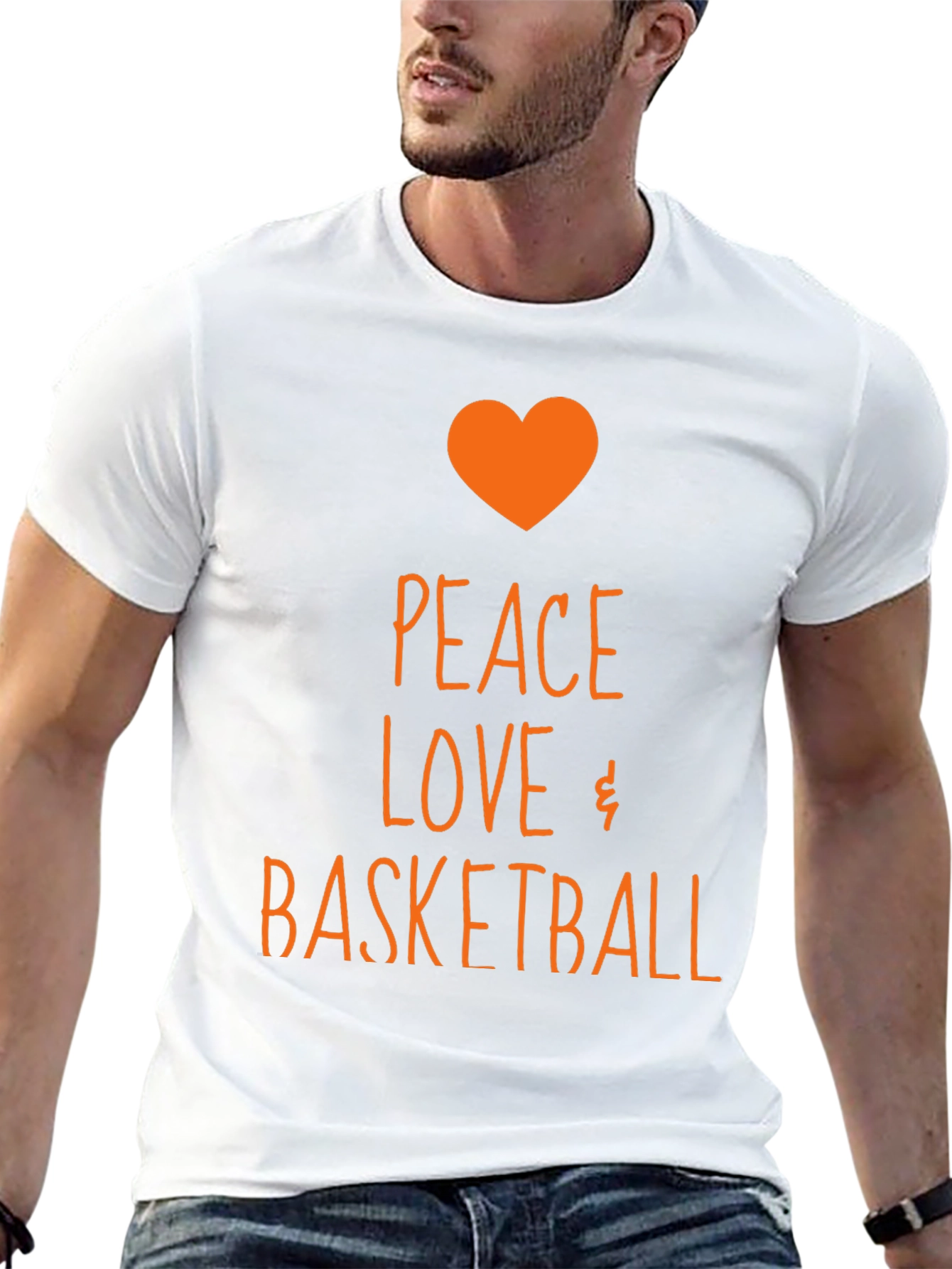 Camiseta Negra Peace Love Basketball