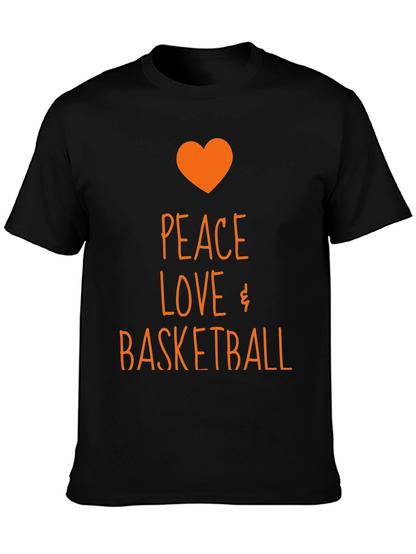 Camiseta Negra Peace Love Basketball