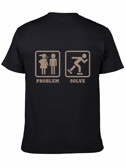 Camiseta Humorística: Problema/Solución Patinaje