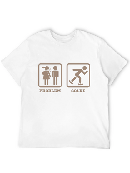 Camiseta Humorística: Problema/Solución Patinaje