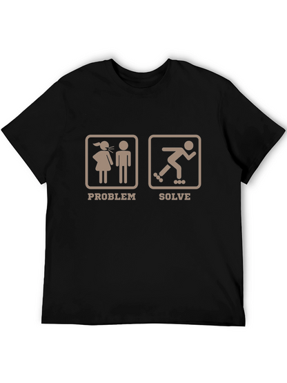 Camiseta Humorística: Problema/Solución Patinaje
