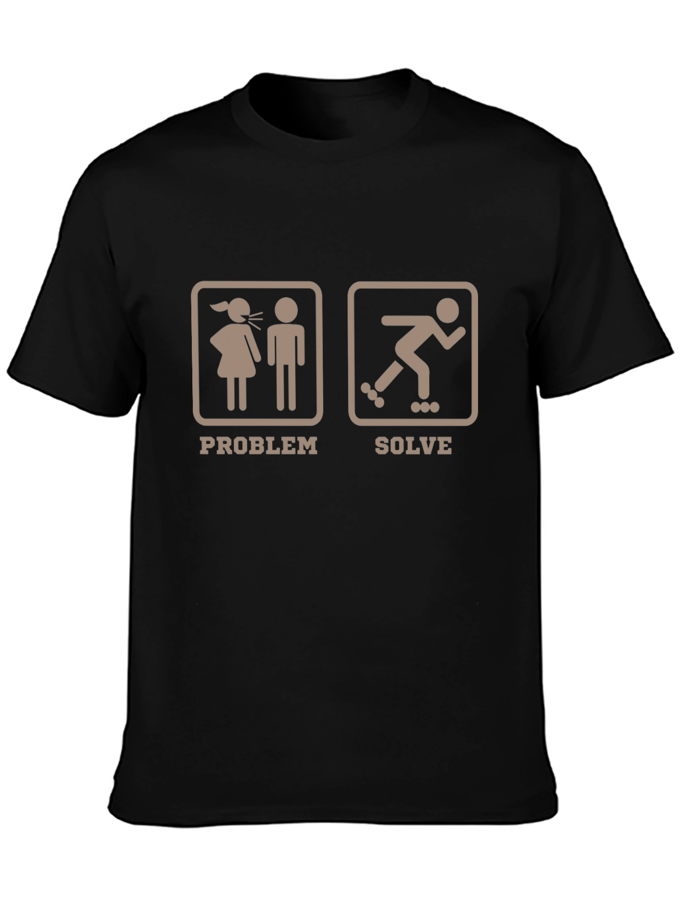 Camiseta Humorística: Problema/Solución Patinaje