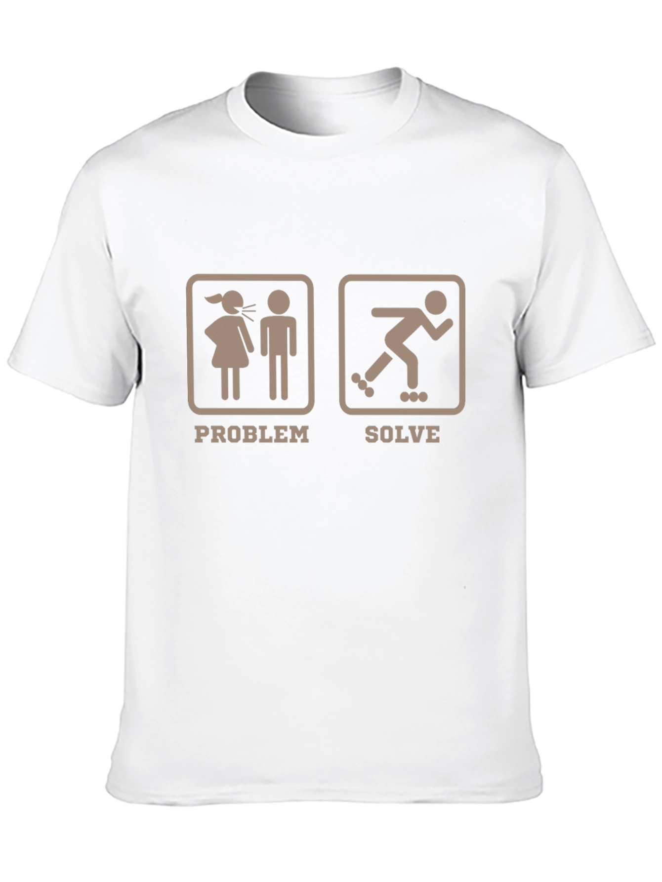 Camiseta Humorística: Problema/Solución Patinaje
