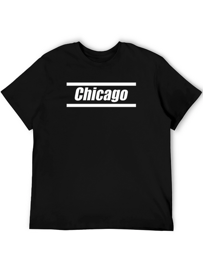 Camiseta Negra Chicago Diseño Urbano Casual