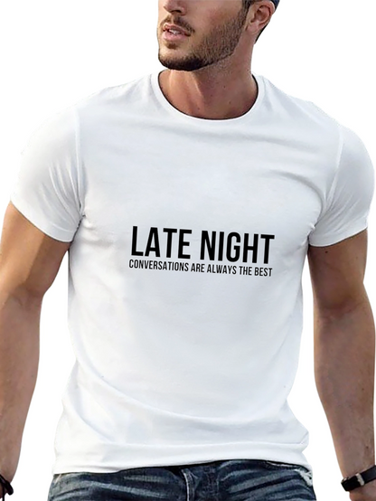 Camiseta Negra: Conversaciones Nocturnas