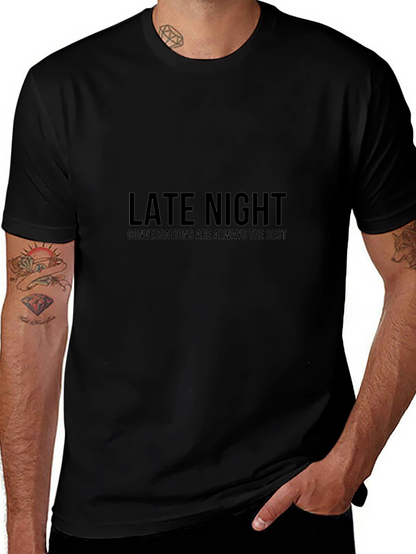 Camiseta Negra: Conversaciones Nocturnas