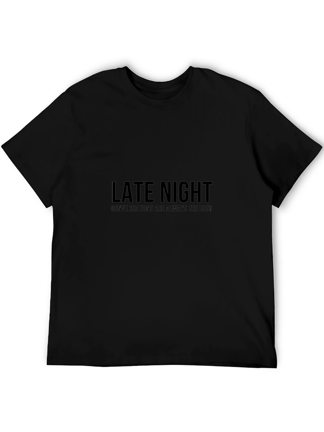 Camiseta Negra: Conversaciones Nocturnas
