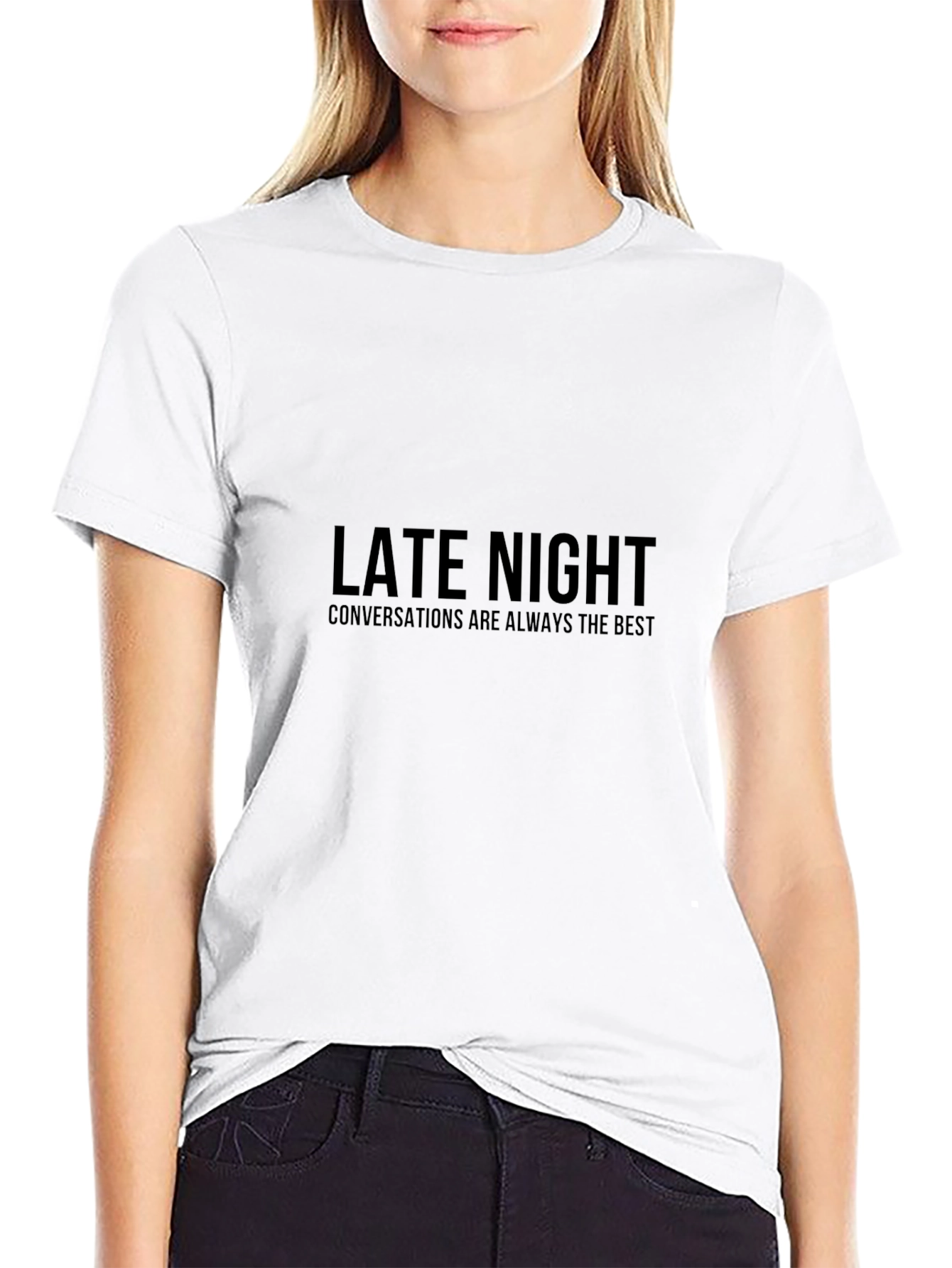 Camiseta Negra: Conversaciones Nocturnas