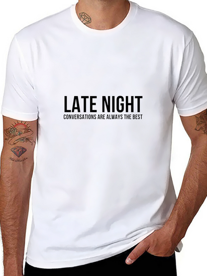 Camiseta Negra: Conversaciones Nocturnas