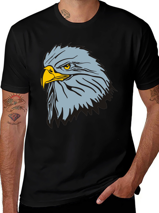 Camiseta Negra con Diseño de Águila Imponente