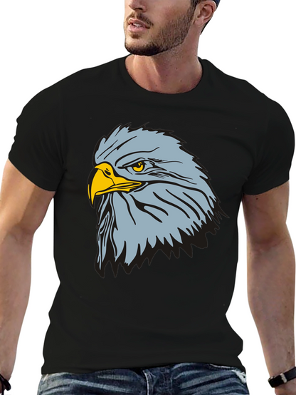 Camiseta Negra con Diseño de Águila Imponente