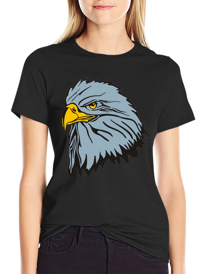 Camiseta Negra con Diseño de Águila Imponente