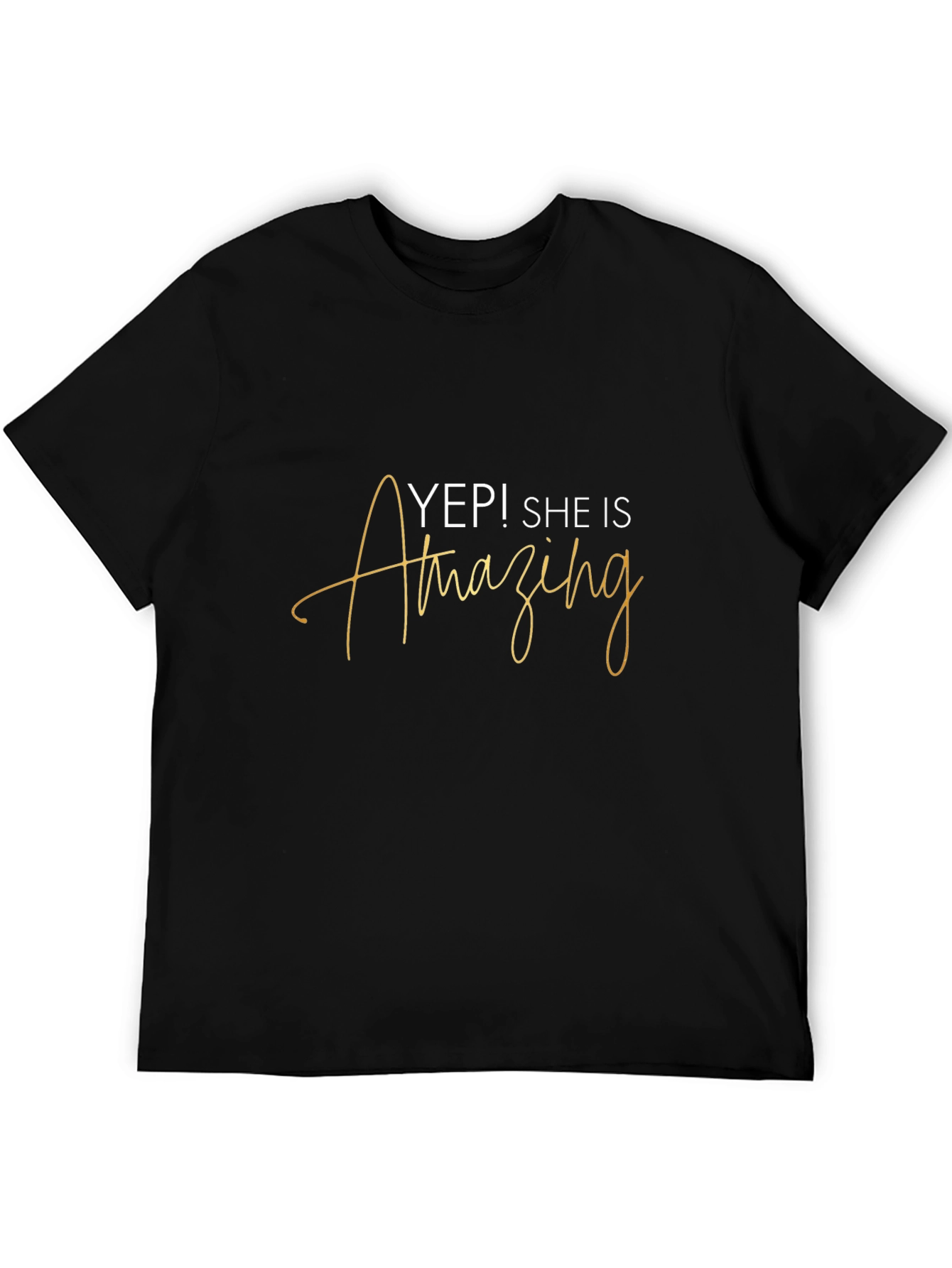 Camiseta Negra - ¡Sí! Ella Es Asombrosa
