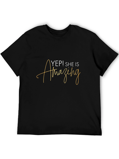 Camiseta Negra - ¡Sí! Ella Es Asombrosa