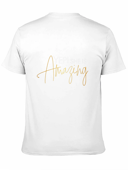 Camiseta Negra - ¡Sí! Ella Es Asombrosa