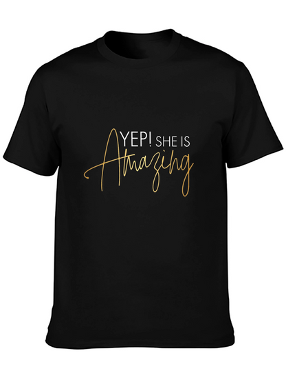 Camiseta Negra - ¡Sí! Ella Es Asombrosa