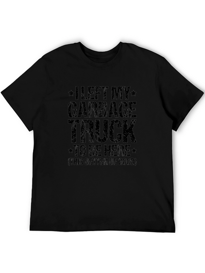 Camiseta Hombre Negra Camión de Basura