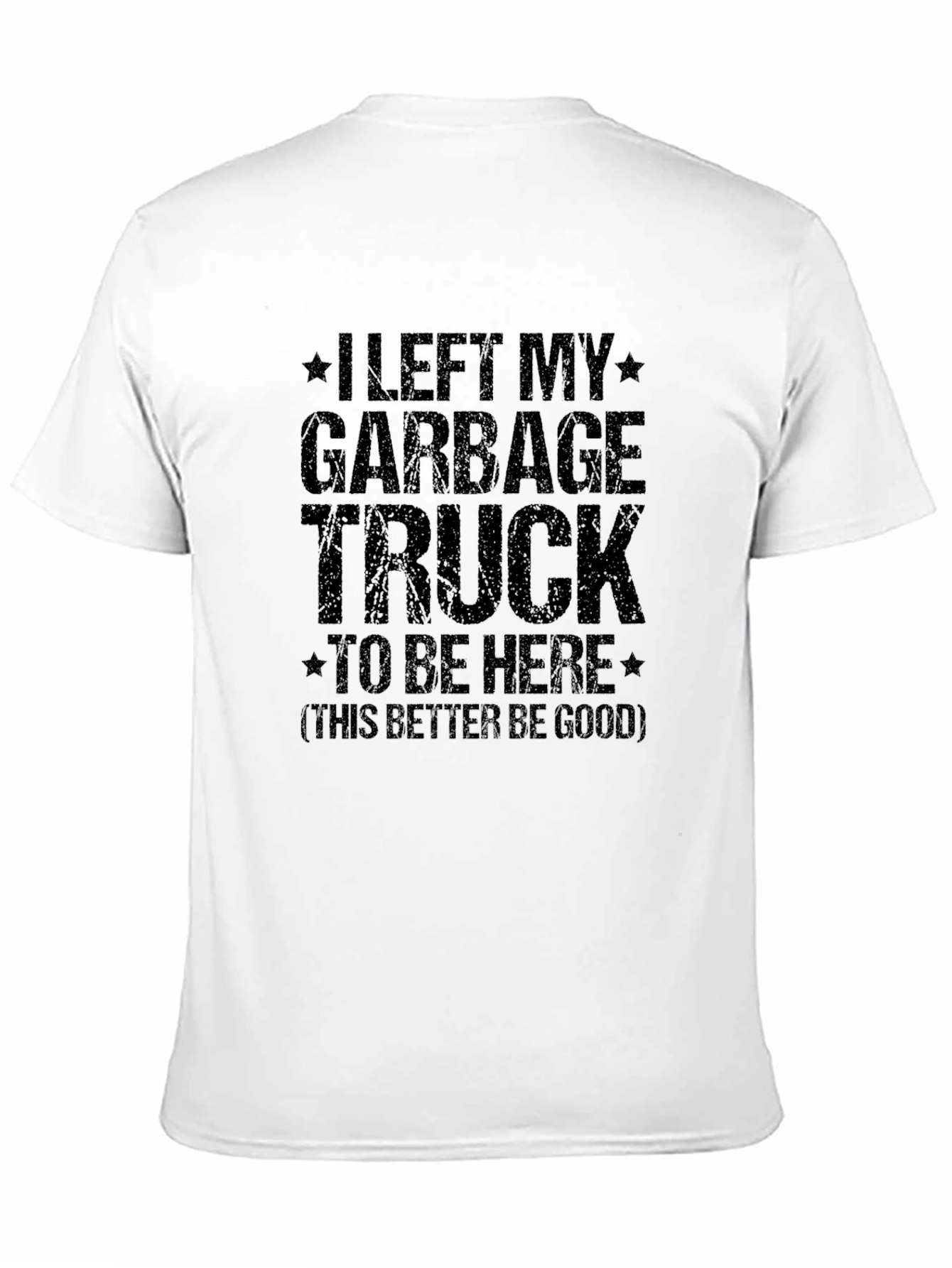 Camiseta Hombre Negra Camión de Basura