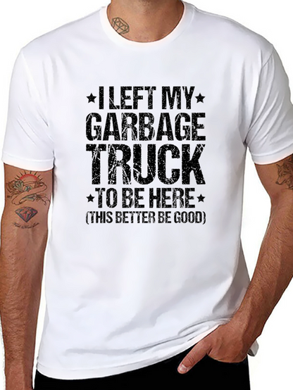 Camiseta Hombre Negra Camión de Basura