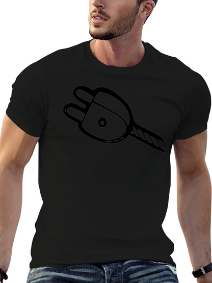 Camiseta Negra con Diseño de Enchufe