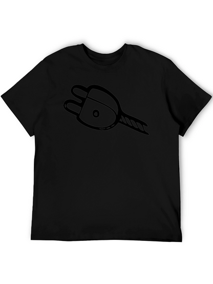 Camiseta Negra con Diseño de Enchufe