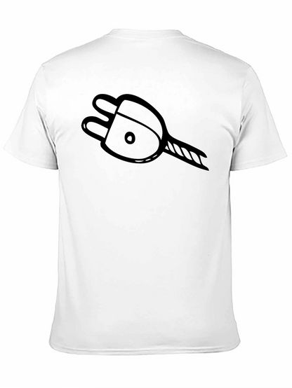 Camiseta Negra con Diseño de Enchufe