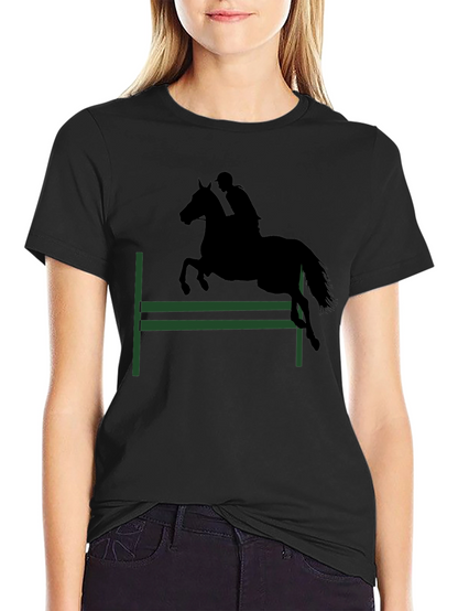 Camiseta Negra Silueta Ecuestre