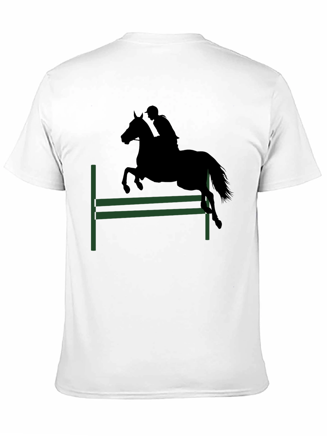 Camiseta Negra Silueta Ecuestre