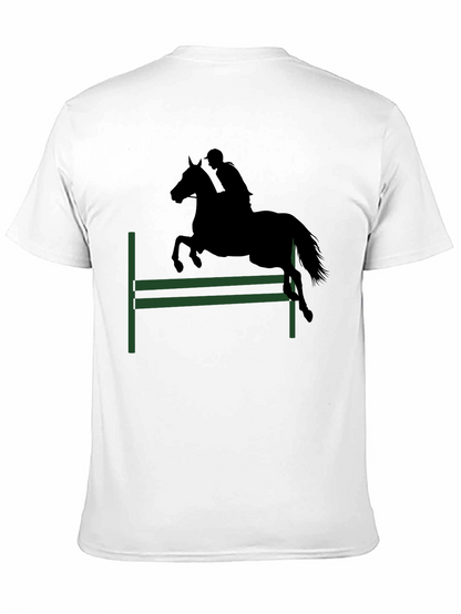 Camiseta Negra Silueta Ecuestre