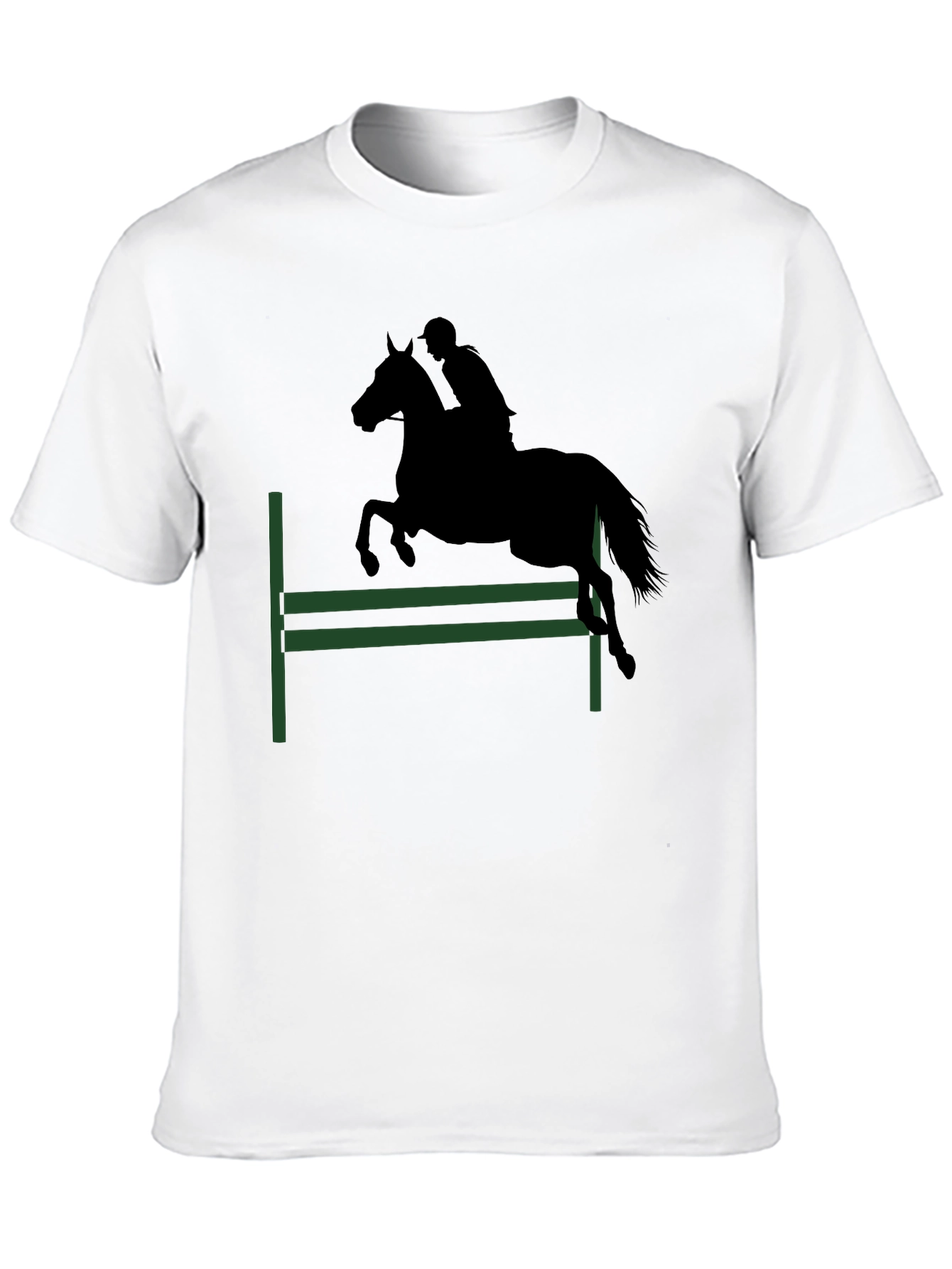 Camiseta Negra Silueta Ecuestre