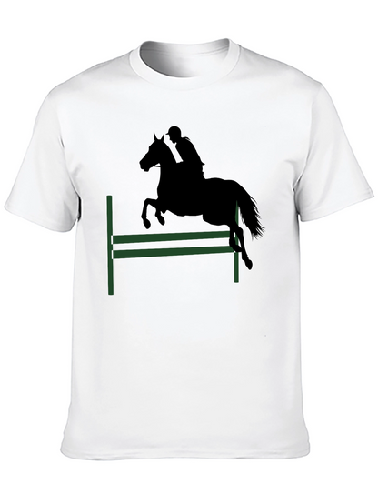 Camiseta Negra Silueta Ecuestre