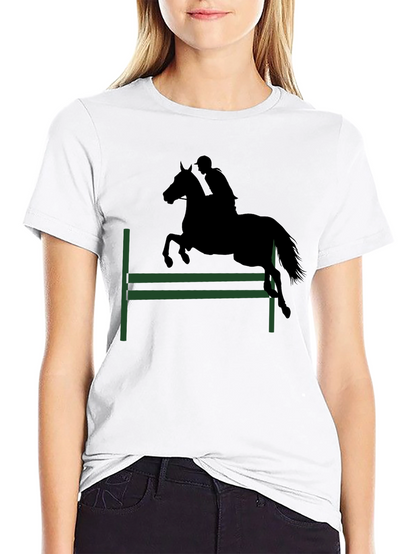 Camiseta Negra Silueta Ecuestre