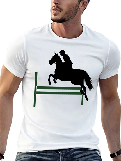 Camiseta Negra Silueta Ecuestre