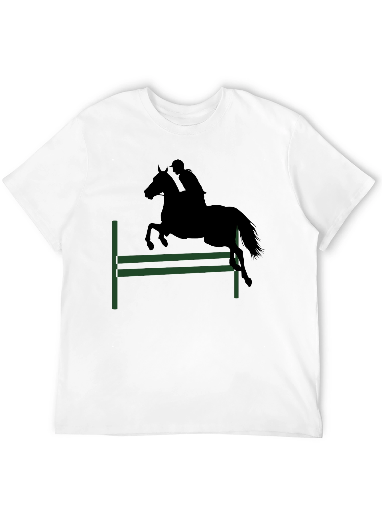Camiseta Negra Silueta Ecuestre