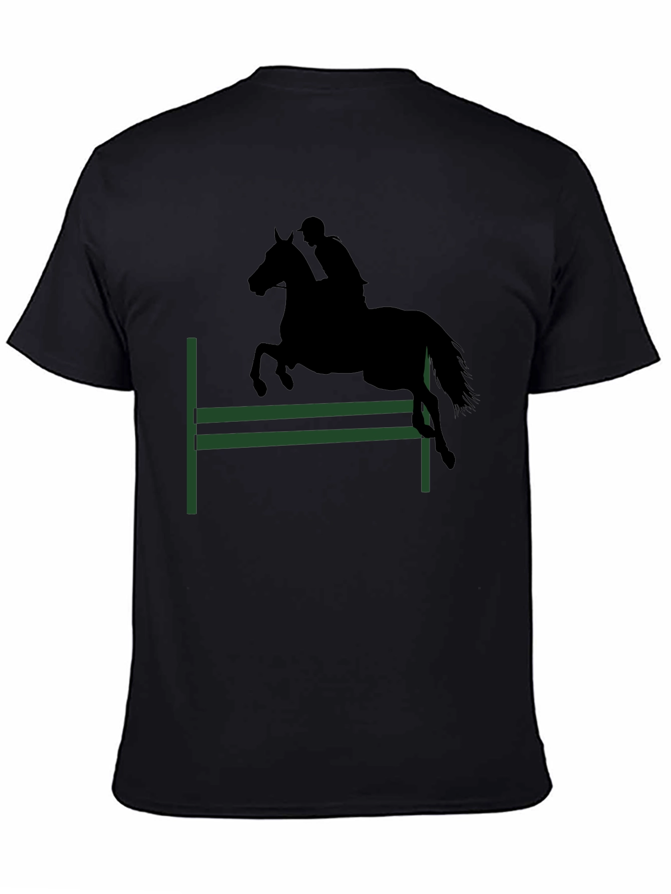 Camiseta Negra Silueta Ecuestre