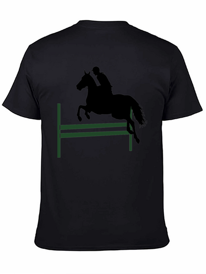 Camiseta Negra Silueta Ecuestre