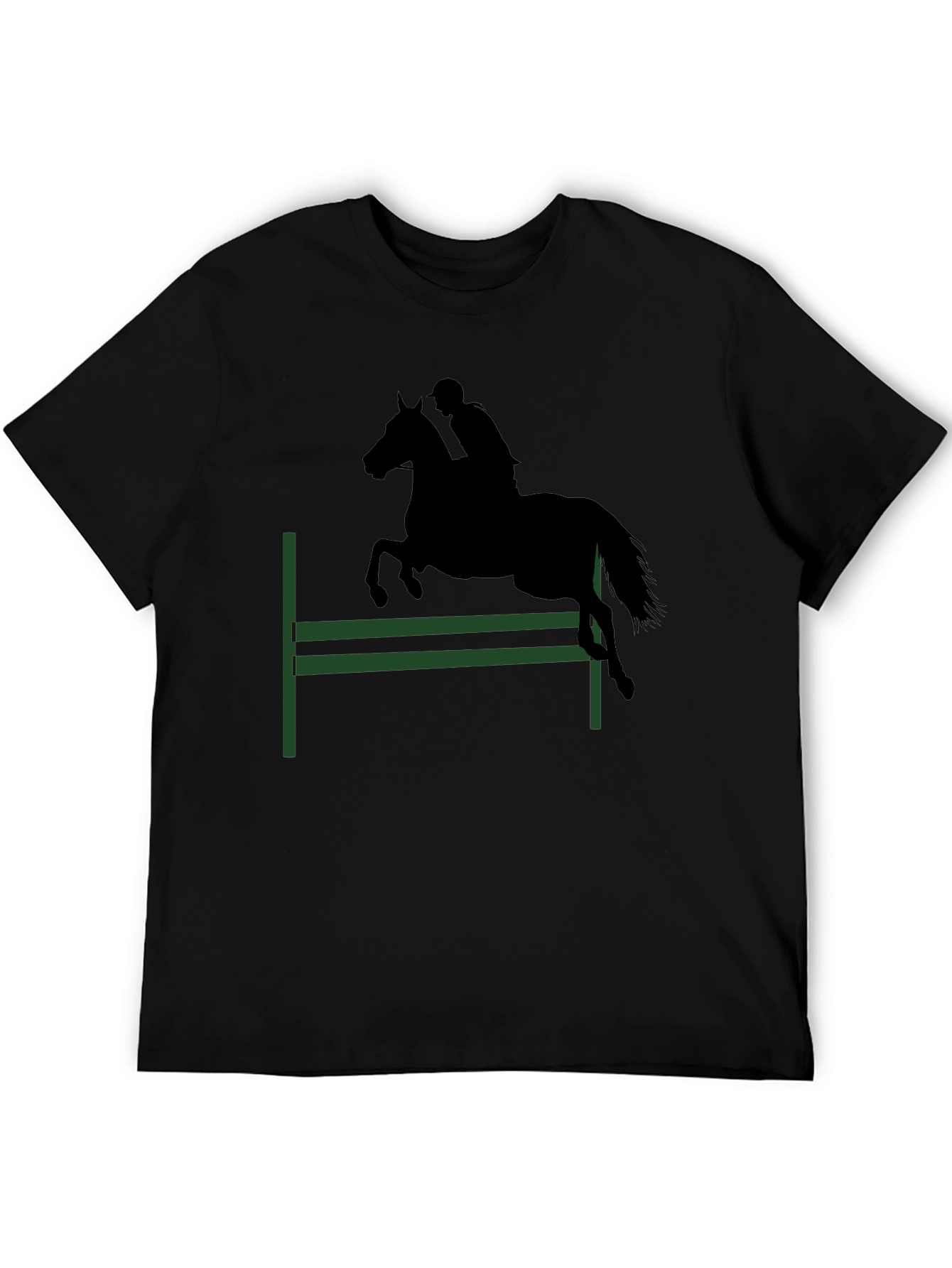 Camiseta Negra Silueta Ecuestre