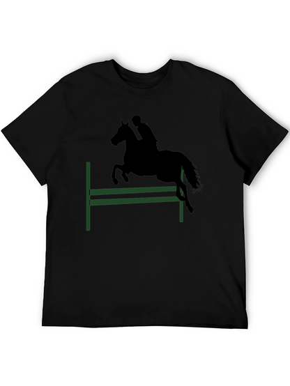 Camiseta Negra Silueta Ecuestre
